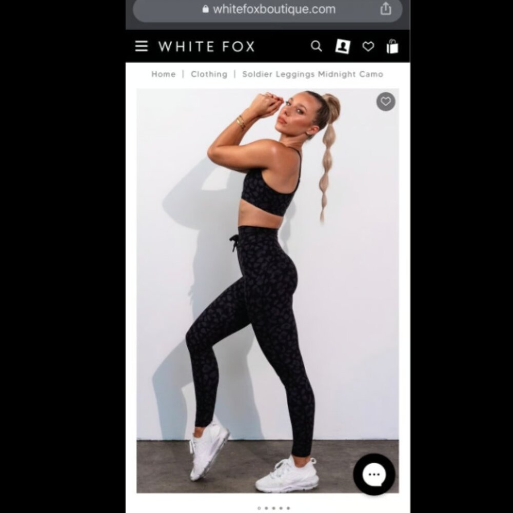 Sarah's Day White Fox Boutique Midnight Camo Soldier Leggings S